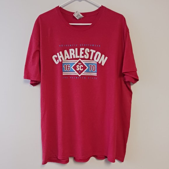 T Shirt Charleston South Carolina Authentic Sportswear Gildan Adult Size XL - Picture 2 of 5